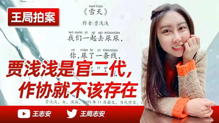 王局拍案｜贾浅浅是官二代，作协就不该存在；20220829 - 天天要闻