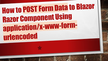 How to POST Form Data to Blazor Razor Component Using application/x-www-form-urlencoded