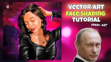 Vector Art Face Shading | face Coloring tutorial 😳 | speed art | #nickcreation #speedart #vectorart