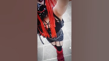 a wild #cybergoth machine.!⚙️🦾🔥☣️ #industrialdance #cyber #ebm #electronicmusic #dance #goth #mask