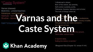 Varnas and the Caste System | World History | Khan Academy Varnas and the Caste System | World History | Khan Academy