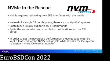 Scaling ZFS for NVMe - Allan Jude - EuroBSDcon 2022