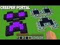 Which CREEPER PORTAL IS BETTER in Minecraft ? CREEPER NETHER PORTAL VS CREEPER END PORTAL !