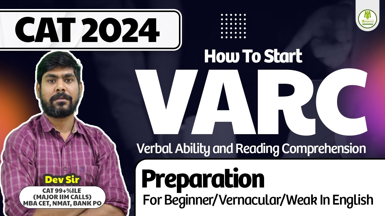 CAT 2024 - How To Start VARC Preparation ? | For Beginner | Weak ...