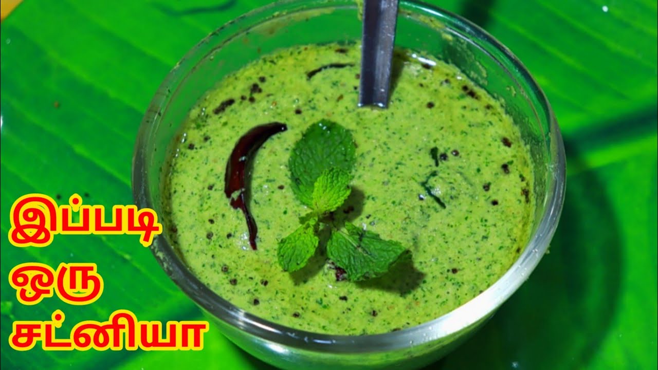 PUDINA_CORIANDER_CHUTNEY புதினா கொத்தமல்லி சட்னி SIDE DISH FOR IDLI
