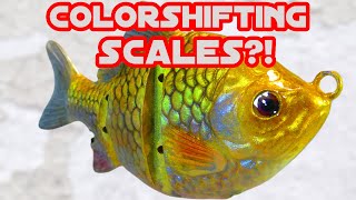 How to paint realistic COLORSHIFTING scales on a fishing lure