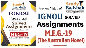 Free Sample Preview of MEG-19 IGNOU Solved Assignments (2022-2023 Session) | IGNOU