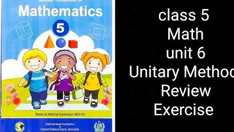 Class 5 Math | Unit 6 Unitary Method | Review Exercise | NBF Federal Board 