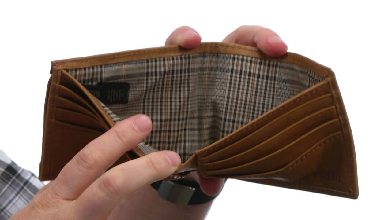 fossil ingram leather wallet