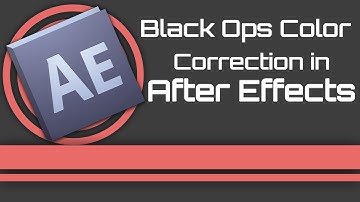 Black Ops Color Correction | After Effects By Cray