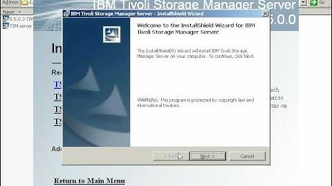 Install IBM Tivoli Storage Manager 5.5