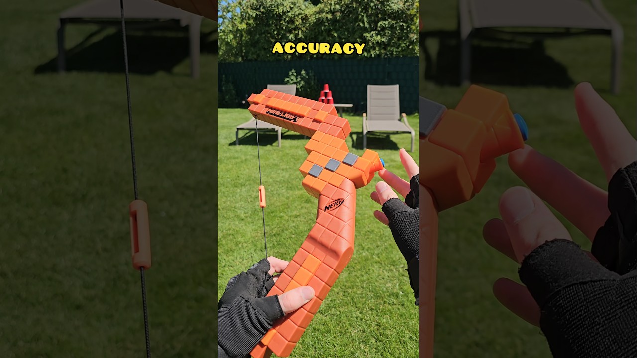 NERF MINECRAFT BOW TEST😱 
