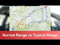 447 km mit dem Model S 75D Normal Range vs Typical Range