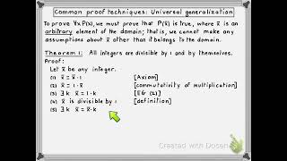 Discrete Structures [Lecture 10 / Segment 3] - Intro to proofs - Part 3/17