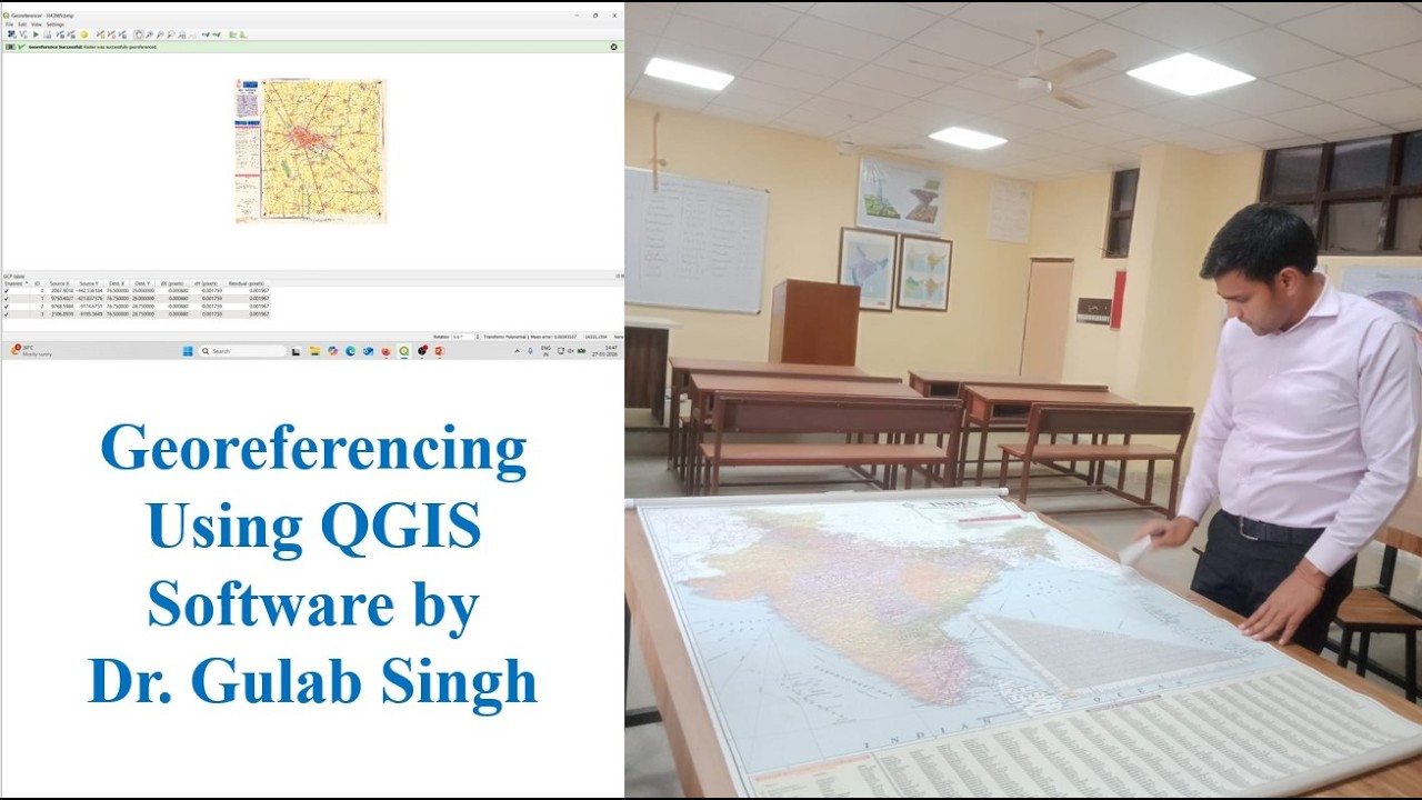 Georeferencing using QGIS by Dr. Gulab Singh - YouTube