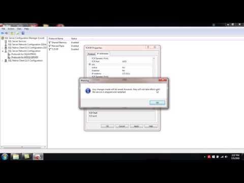 How to change sql server port number