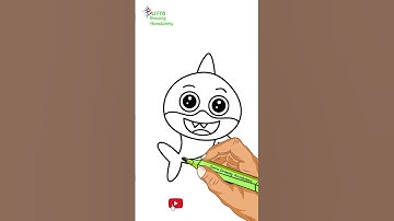 Kawaii baby shark | Cute Shark drawing | #shorts #ytshorts #drawing #babyshark #viral #kawaii #art