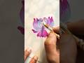 🌸💯👌Easy blue pink flower 💙💖| #shortsfeed #ytshorts #shortsviral #painting #flowers #art |