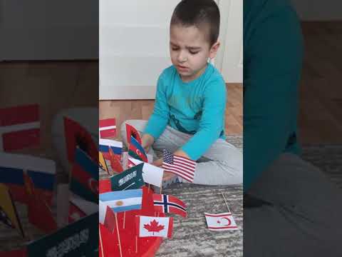 #ülke#bayrak 3 yaşındaki Mert'in Ülke Bayraklarına büyük ilgi