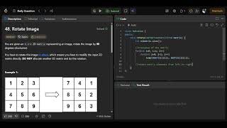 Leetcode 48 || leetcode daily 04-05-2026 || C++ solution