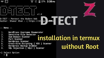 How to install D-TECT in termux without root z hacker