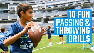10 Football Passing and Throwing Drills | Flag Football Drills by MOJO