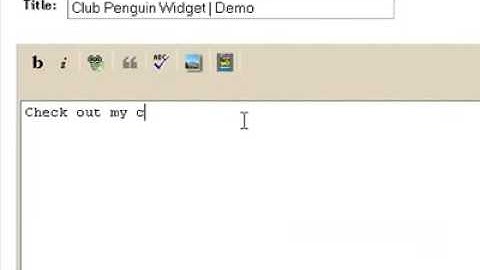 How to: Embedding your widget into an Blog