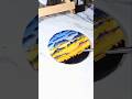 Relaxing Sunset Acrylic Painting | Round Canvas Landscape Art #Shorts