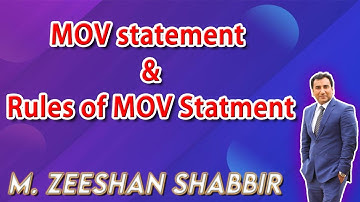 MOV Instruction & Rules of MOV Instruction in Assembly Language Urdu/Hindi| Solved Exam Example