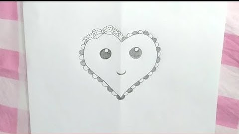 How to draw a heart with a Bow Ribbon Emoji