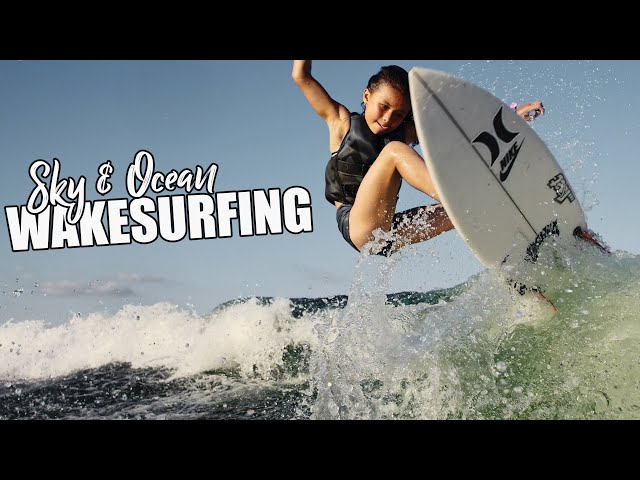 WAKESURFING with Sky Brown & Ocean | 11 yr old skateboarder