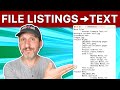 How to get file listings as text