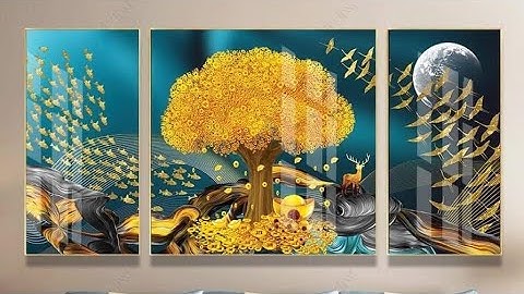 Mẫu Tranh treo phòng khách hút tài lộc ầm ầm cho gia chủ