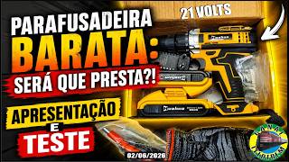 1139 - PARAFUSADEIRA 21V BARATA: SERÁ QUE PRESTA? APRESENTAÇÃO E TESTES! - CANAL LELOTREM