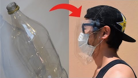 HOW TO MAKE A FACE SHIELD WITH A PLASTIC SODA BOTTLE AND GLASSES