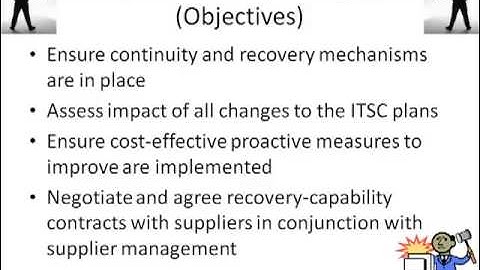 95CSU  ITIL v3 IT Service Continuity Management ITSCM Objectives7 22