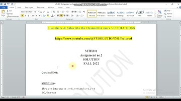 MTH301 Assignment 2 Solution Fall 2022 | DOWNLOAD MTH301 SOLUTION WORD FILE