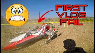 BROTHER CRASHES MY BIKE WHILE TRYING TO MOTOVLOG