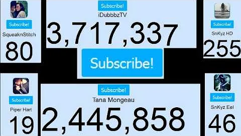 iDubbbzTV vs  Tana Monigue (sub count)