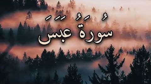 سورة عبس تلاوة تريح القلب للقارئ عبد الرحمن المسعودي