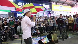 Oh Carol + Green Green Grass Of Home + 其實你不懂我的心 - 3L樂隊 香港旺角街頭表演 Busking Hong Kong 140517