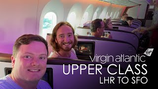 FIRST TIME Flying UPPER CLASS | Virgin Atlantic London to San Francisco Lounge & Flight Experience