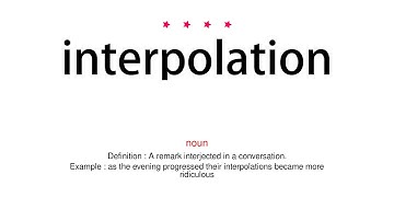 How to pronounce interpolation - Vocab Today