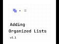 How to add Bullet Lists, Numbered Lists, and Task Lists to your pages -- Elegant version 3.1