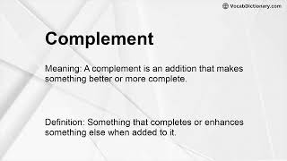 Complement Meaning Profile
