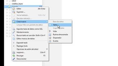 Crear base de datos y tablas en HeidiSQL