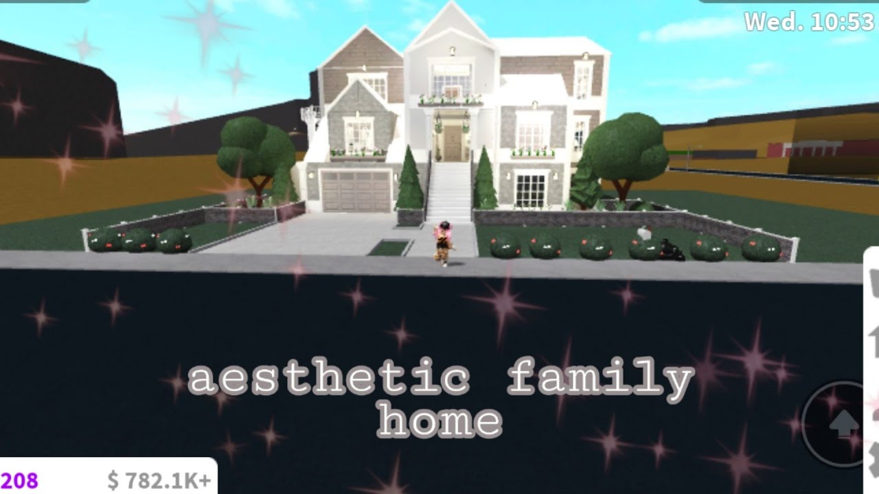 Aesthetic Family Mansion Bloxburg Speedbuild 125k