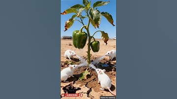 Rats saved the bell peppers from drying by watering them 😭#ai #tree #save #water #viral