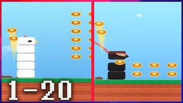 Square Bird - Gameplay Walkthrough - Levels 1-20