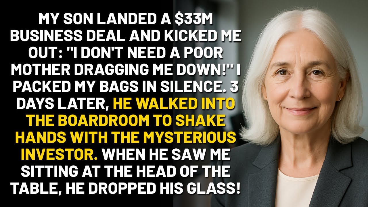 My Son Got A $33M Deal And Threw Me Out. 3 Days Later, He Froze When He Saw Who Signed The Check...